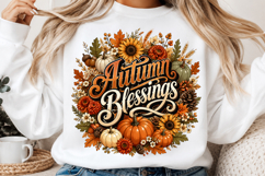 Autumn Sublimation, Fall Sublimation, Pumpkin Autumn PNG Product Image 2