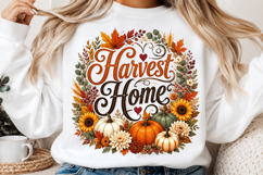 Autumn Sublimation, Fall Sublimation, Pumpkin Autumn PNG Product Image 2
