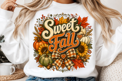Autumn Sublimation, Fall Sublimation, Pumpkin Autumn PNG Product Image 2