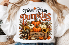 Autumn Sublimation, Fall Sublimation, Pumpkin Autumn PNG Product Image 2