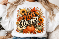 Autumn Sublimation, Fall Sublimation, Pumpkin Autumn PNG Product Image 2