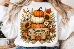 Autumn Sublimation, Fall Sublimation, Pumpkin Autumn PNG Product Image 2