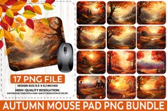 Autumn Sublimation Mouse Pad PNG Bundle Product Image 1