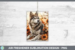 GorgeousAutumn Sunflower Dog Air Freshener design.