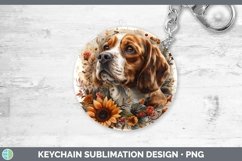 GorgeousAutumn Sunflower Dog Keychain design.