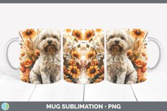 GorgeousAutumn Sunflower Dog Mug Wrap design.