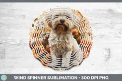 GorgeousAutumn Sunflower Dog Wind Spinner design.