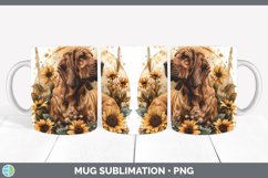 GorgeousAutumn Sunflower Dog Mug Wrap design.
