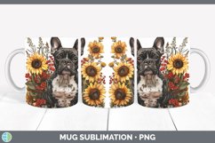 GorgeousAutumn Sunflower Dog Mug Wrap design.