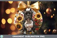 GorgeousAutumn Sunflower Dog Ornament design.