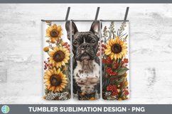 GorgeousAutumn Sunflower Dog Tumbler design.