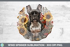 GorgeousAutumn Sunflower Dog Wind Spinner design.