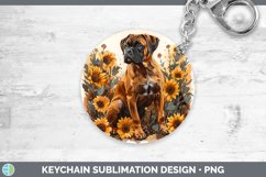 GorgeousAutumn Sunflower Dog Keychain design.