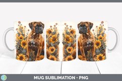 GorgeousAutumn Sunflower Dog Mug Wrap design.