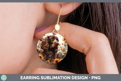 GorgeousAutumn Sunflower Dog Round Earrings design.