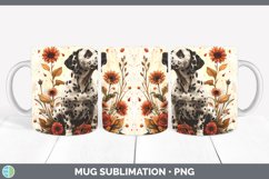 GorgeousAutumn Sunflower Dog Mug Wrap design.