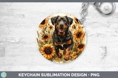 GorgeousAutumn Sunflower Dog Keychain design.