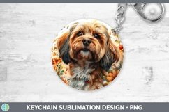 GorgeousAutumn Sunflower Dog Keychain design.