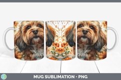 GorgeousAutumn Sunflower Dog Mug Wrap design.
