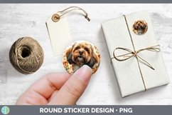 GorgeousAutumn Sunflower Dog Stickers design.