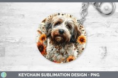 GorgeousAutumn Sunflower Dog Keychain design.