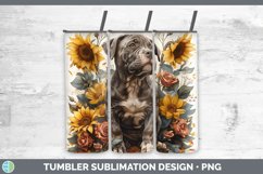GorgeousAutumn Sunflower Dog Tumbler design.