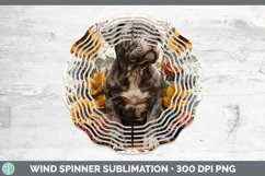 GorgeousAutumn Sunflower Dog Wind Spinner design.