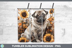 GorgeousAutumn Sunflower Dog Tumbler design.
