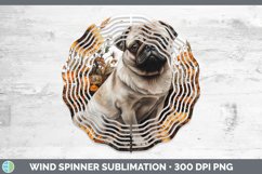 GorgeousAutumn Sunflower Dog Wind Spinner design.
