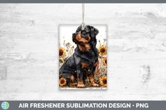 GorgeousAutumn Sunflower Dog Air Freshener design.