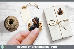 GorgeousAutumn Sunflower Dog Stickers design.