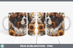 GorgeousAutumn Sunflower Dog Mug Wrap design.