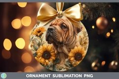 GorgeousAutumn Sunflower Dog Ornament design.