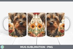 GorgeousAutumn Sunflower Dog Mug Wrap design.