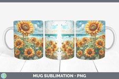 GorgeousAutumn Sunflowers Mug Wrap design.