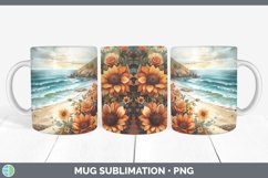 GorgeousAutumn Sunflowers Mug Wrap design.