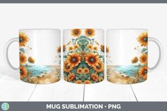GorgeousAutumn Sunflowers Mug Wrap design.