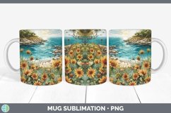 GorgeousAutumn Sunflowers Mug Wrap design.