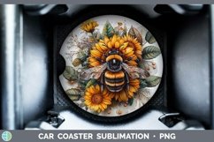GorgeousAutumn Sunflowers Car Coaster design.