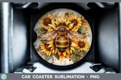 GorgeousAutumn Sunflowers Car Coaster design.
