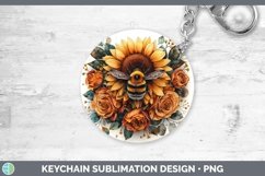 GorgeousAutumn Sunflowers Keychain design.