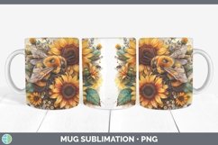 GorgeousAutumn Sunflowers Mug Wrap design.