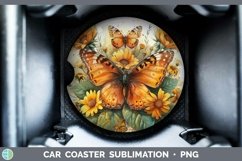 GorgeousAutumn Sunflowers Car Coaster design.