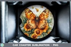 GorgeousAutumn Sunflowers Car Coaster design.
