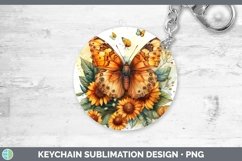 GorgeousAutumn Sunflowers Keychain design.
