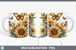 GorgeousAutumn Sunflowers Mug Wrap design.