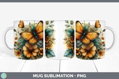 GorgeousAutumn Sunflowers Mug Wrap design.