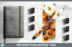GorgeousAutumn Sunflowers Pen Wrap design.
