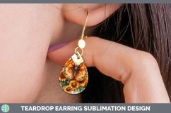 GorgeousAutumn Sunflowers Teardrop Earrings design.