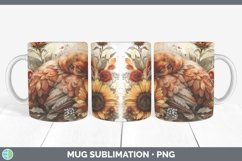 GorgeousAutumn Sunflowers Mug Wrap design.